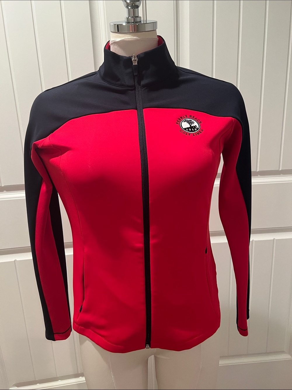 Cutter & Buck Red and Black Full-Zip Utility Jacket